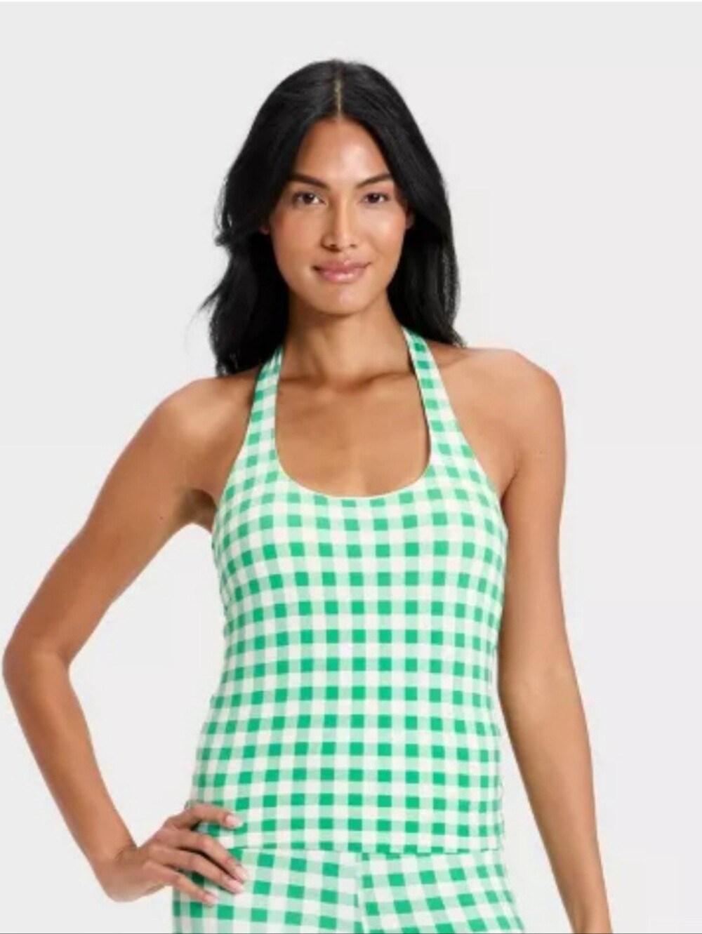All In Motion Women's Everyday Soft Halter Neck Support Tank Top Forest